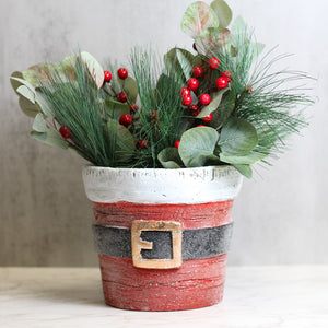 festive plant pots Santa Belt Seasonal Planter - Winter Home Decor