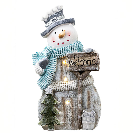 Welcome Silver Snowman