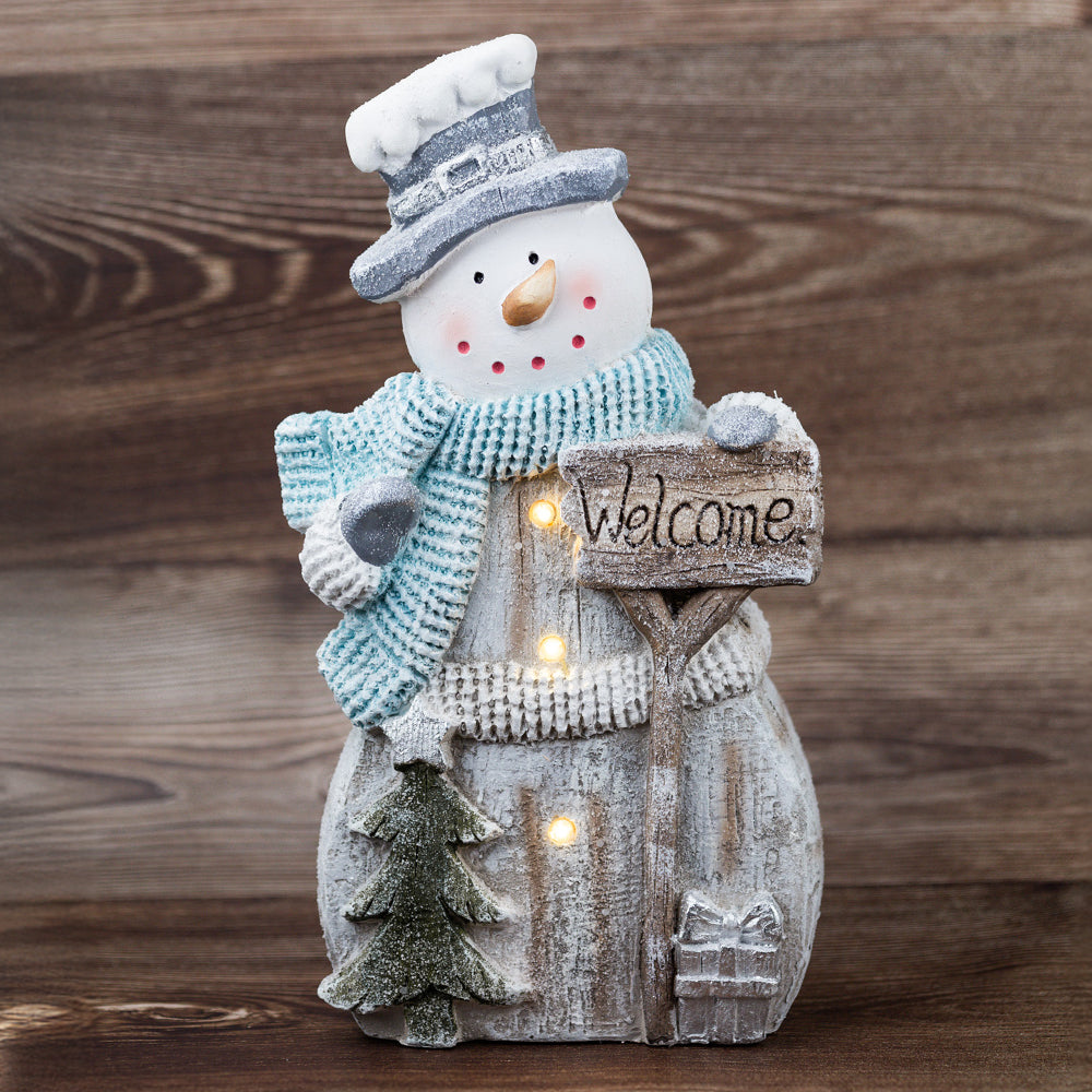 Welcome Silver Snowman