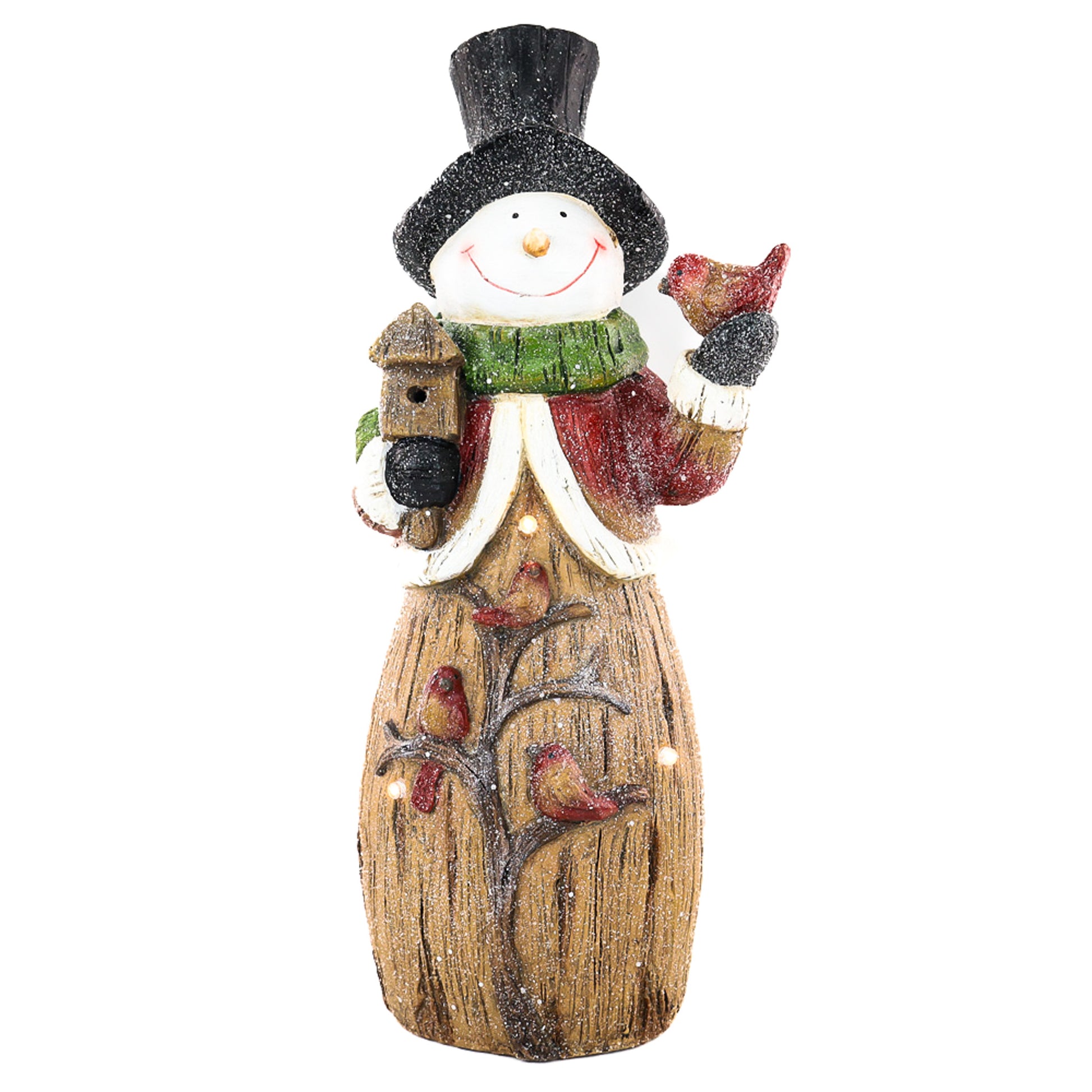 Cardinal Snowman