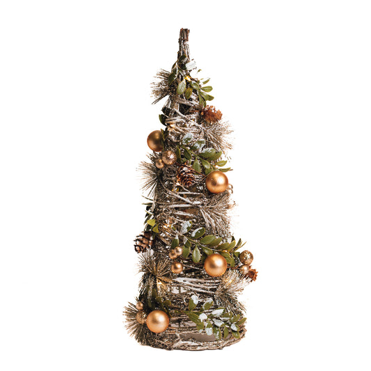 Flocked Woodland - Twinkling Cone Tree