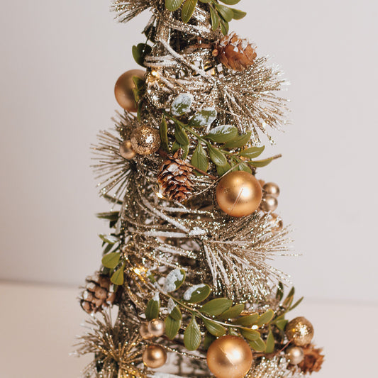 Flocked Woodland - Twinkling Cone Tree
