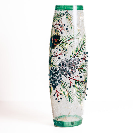 Pinecone - Crackle Glass Vase