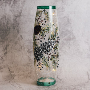 Pinecone - Crackle Glass Vase
