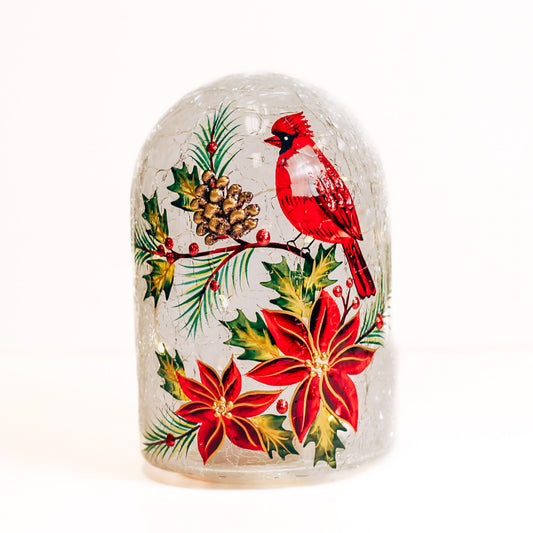 Cardinal - Crackle Glass Cloche