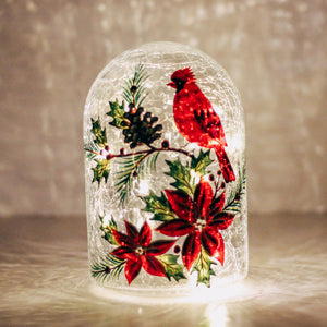 Cardinal - Crackle Glass Cloche