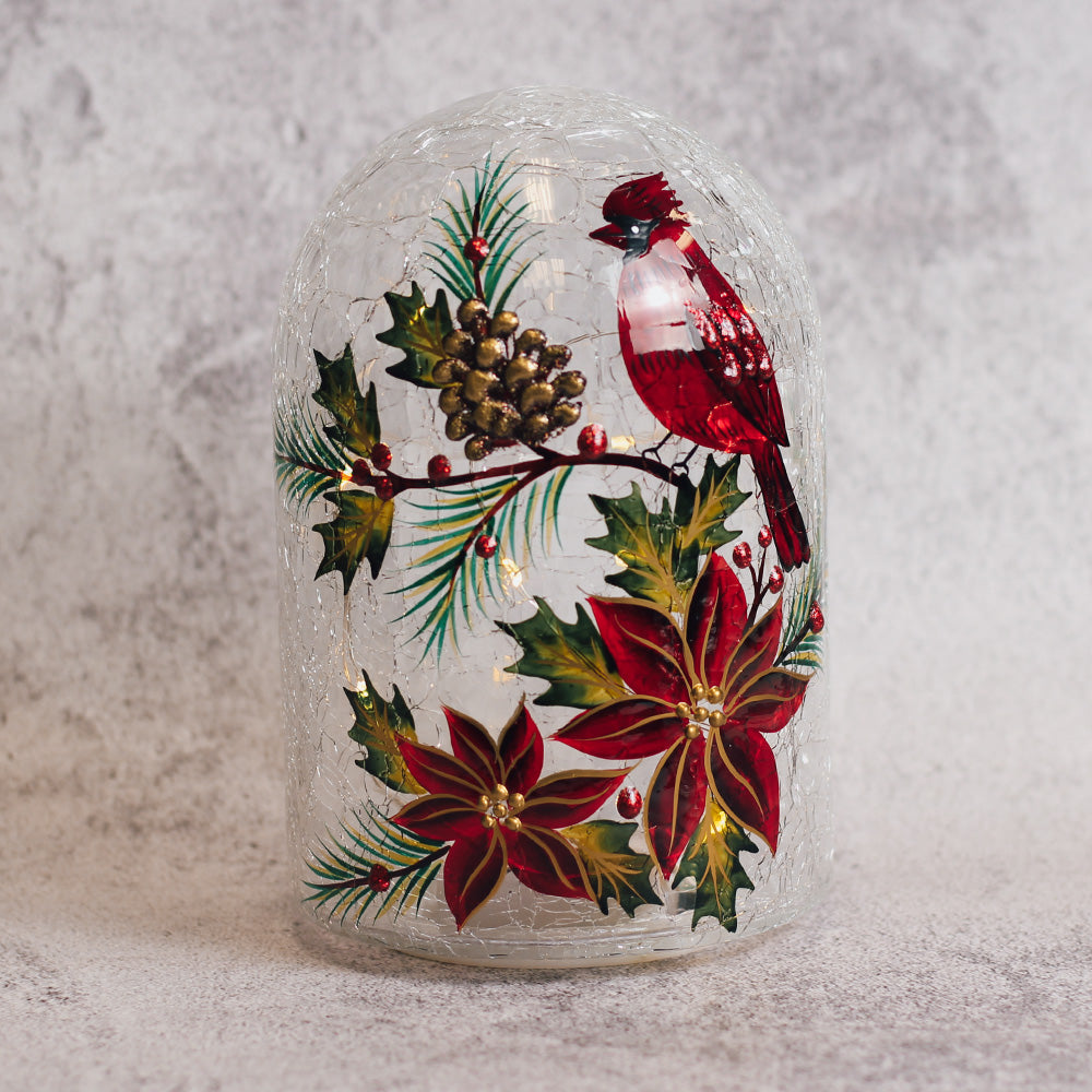 Cardinal - Crackle Glass Cloche
