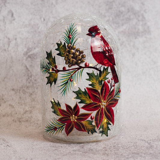 Cardinal - Crackle Glass Cloche