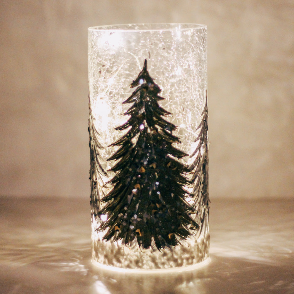 Gold Tree - Crackle Glass Pillar