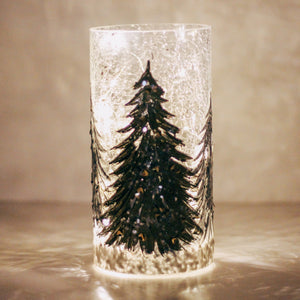 Gold Tree - Crackle Glass Pillar