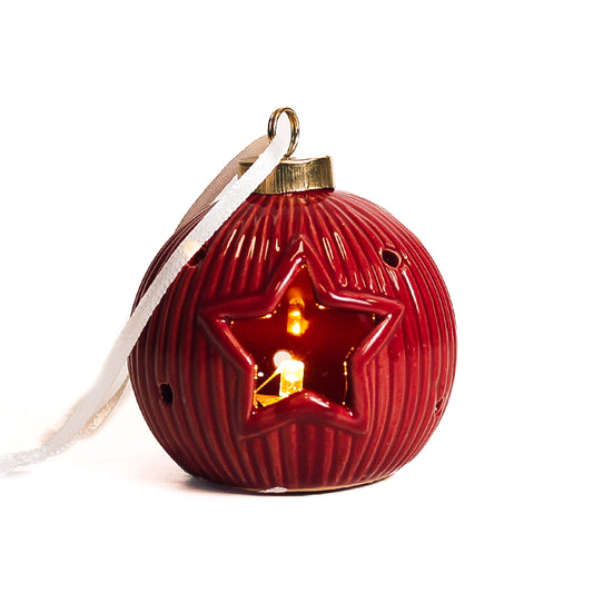 Red Ceramic Star Ornament