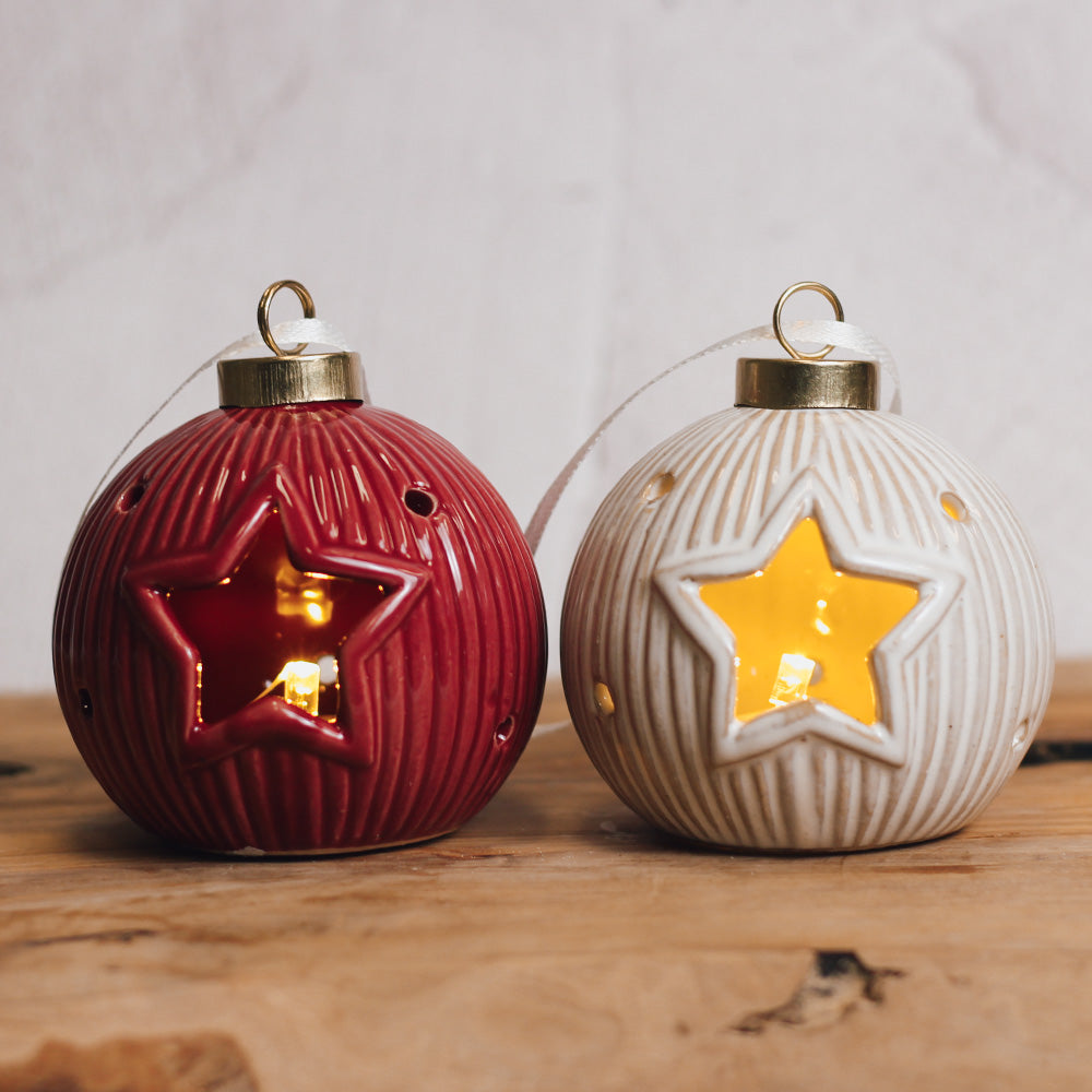 Red Ceramic Star Ornament