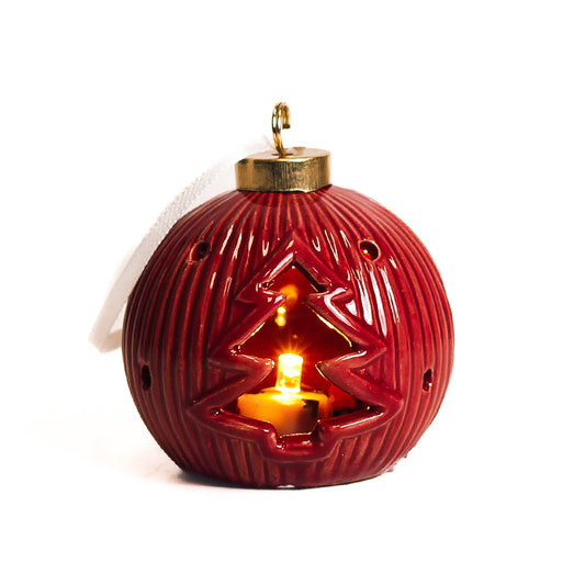 Red Ceramic Tree Ornament