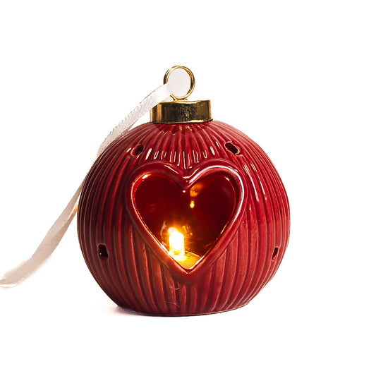 Red Ceramic Heart Ornament