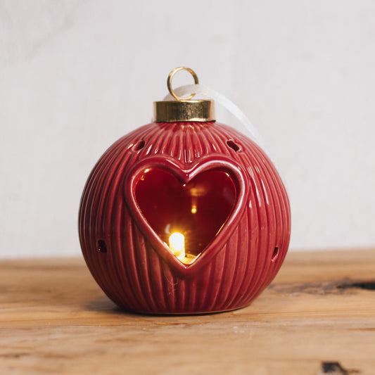 Red Ceramic Heart Ornament