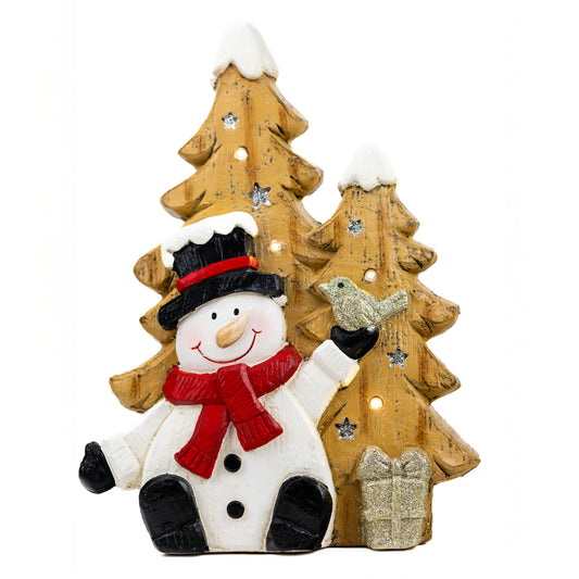 Rustic Snowman & Tree