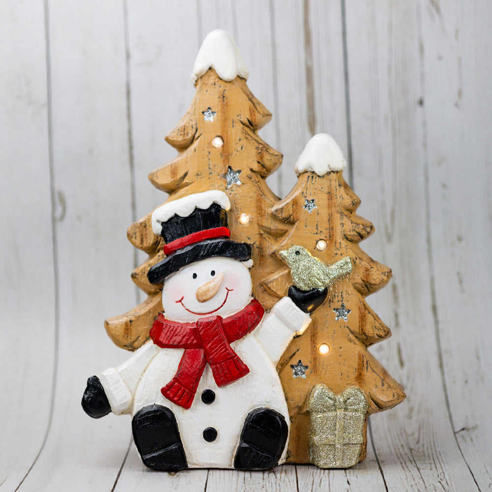 Rustic Snowman & Tree