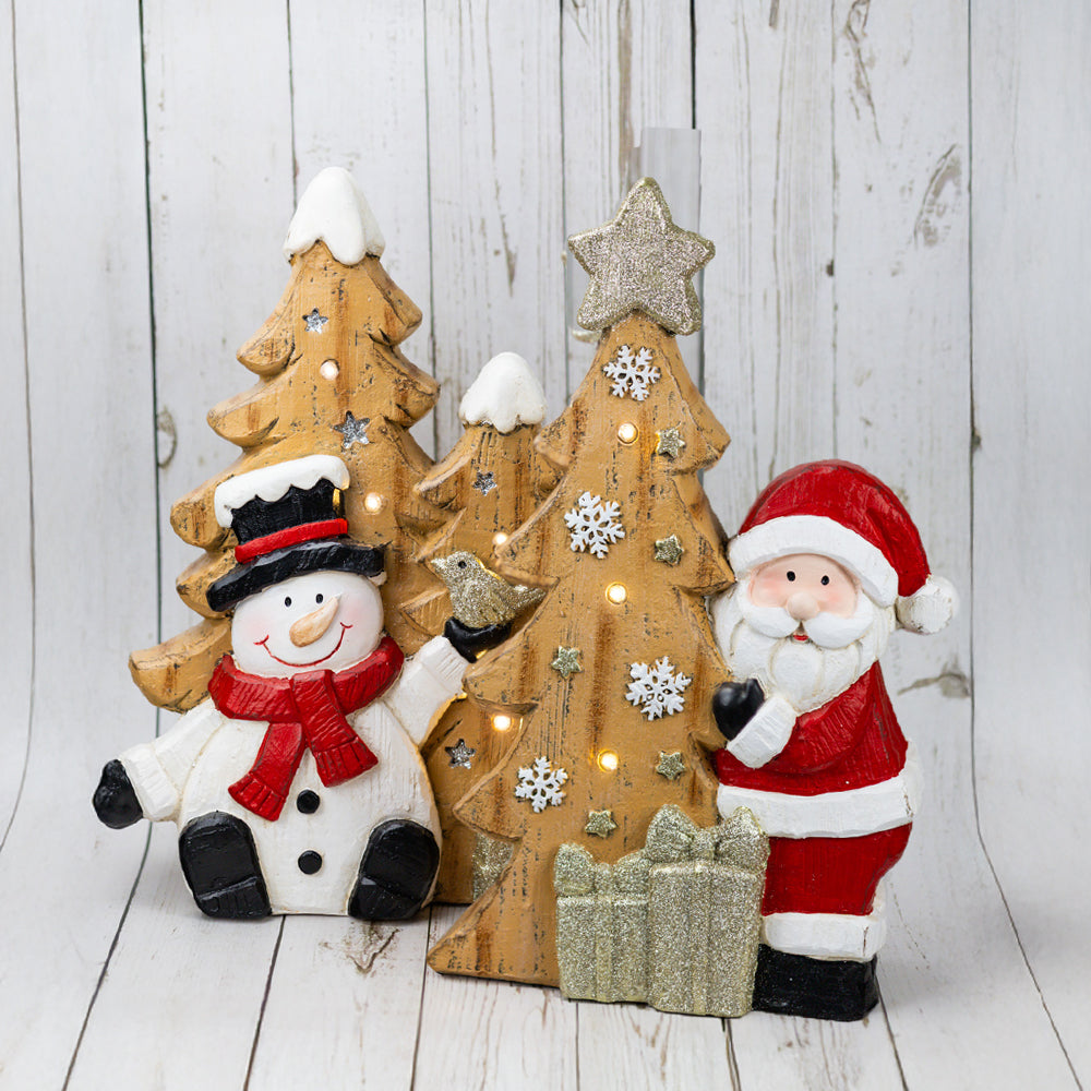 Rustic Snowman & Tree