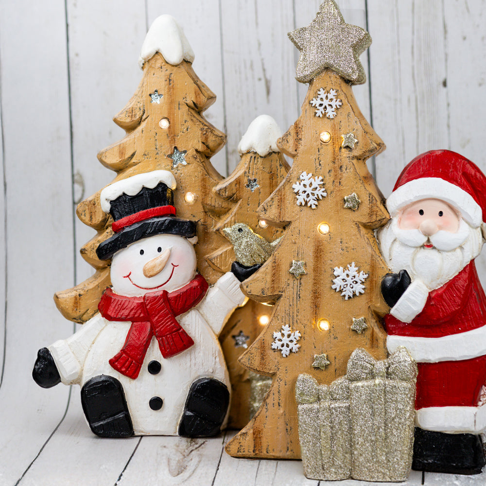 Rustic Snowman & Tree