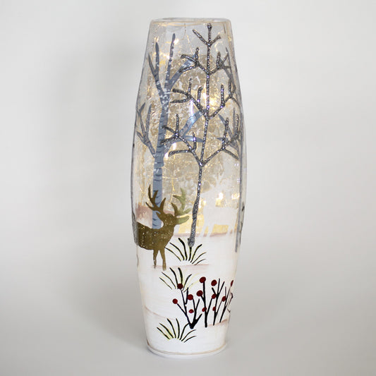 Silver & Gold - Crackle Glass Vase