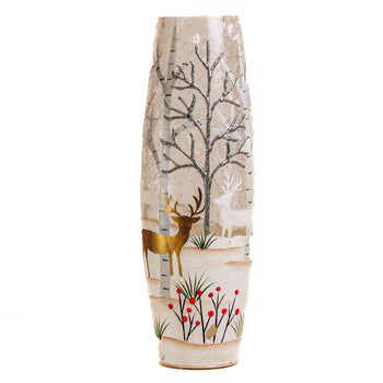 Silver & Gold - Crackle Glass Vase