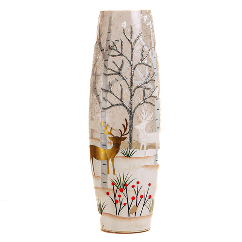 Silver & Gold - Crackle Glass Vase