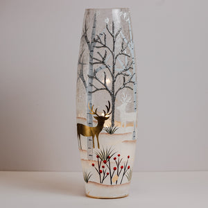 Silver & Gold - Crackle Glass Vase