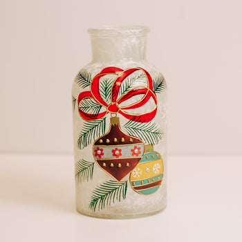 Ornament - Crackle Glass Bottle