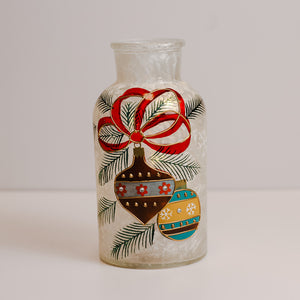 Ornament - Crackle Glass Bottle