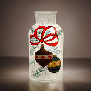 Ornament - Crackle Glass Bottle