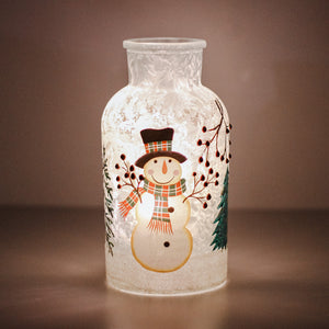 Frosty Vines - Crackle Glass Bottle