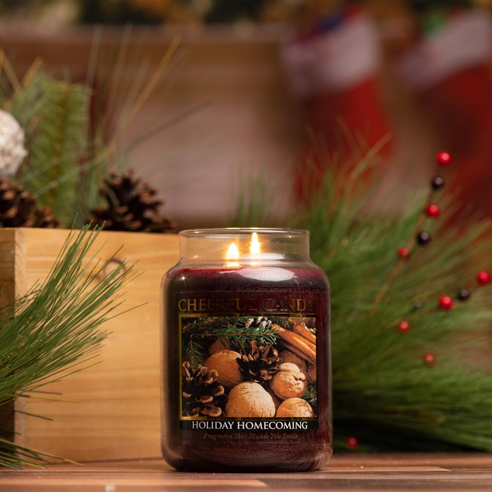 Holiday Homecoming Scented Candle -24 oz, Double Wick, Cheerful Candle