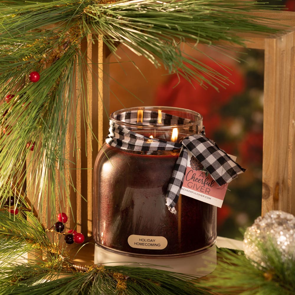 Holiday Homecoming Scented Candle - 34 oz, Double Wick, Papa Jar