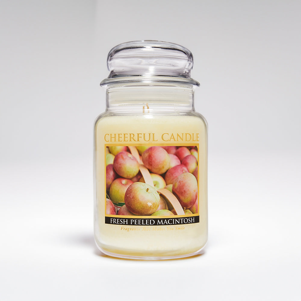 Fresh Peeled Macintosh Scented Candle -24 oz, Double Wick, Cheerful Candle