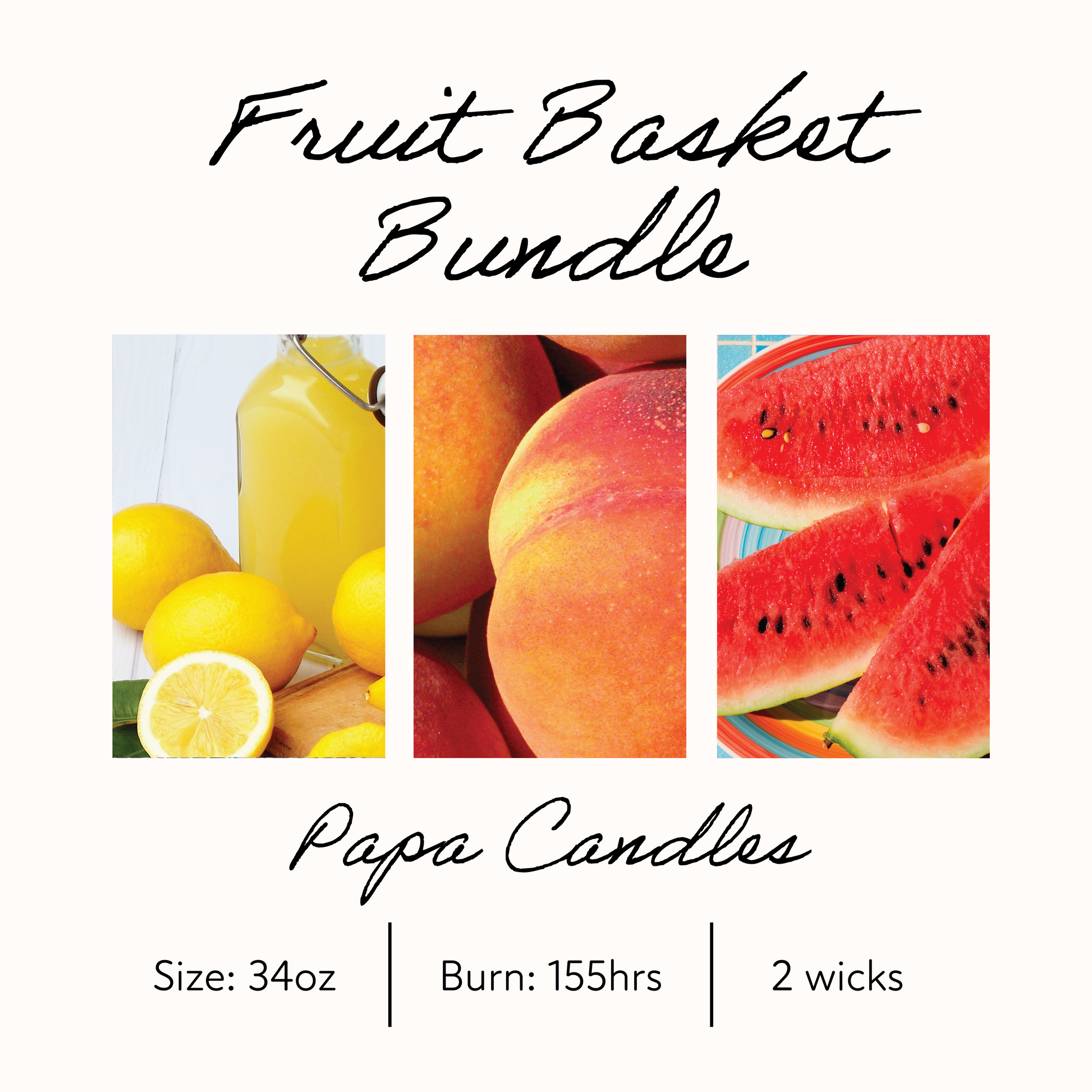 Fruit Basket Papa Candle Bundle