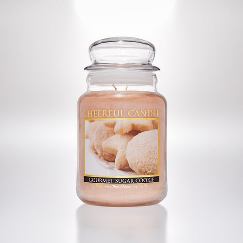 Gourmet Sugar Cookie Scented Candle -24 oz, Double Wick, Cheerful Candle