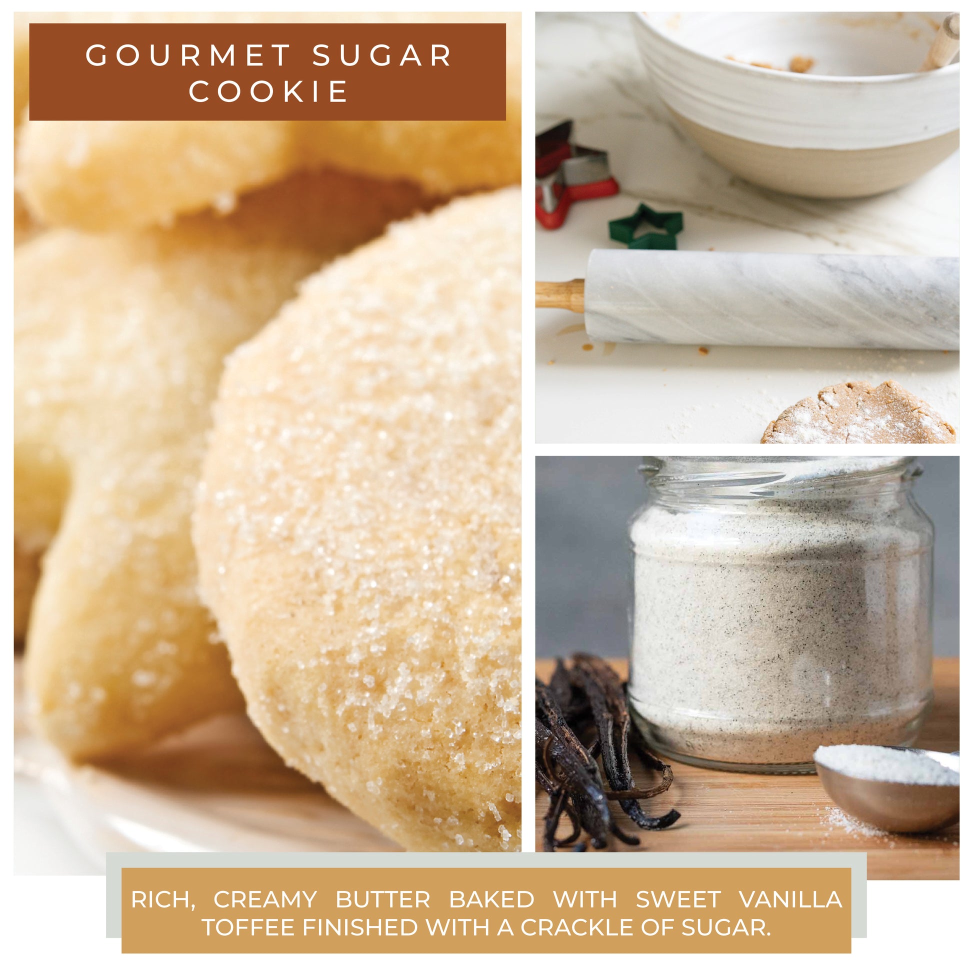 Gourmet Sugar Cookie - 6 oz Cheerful  Candle