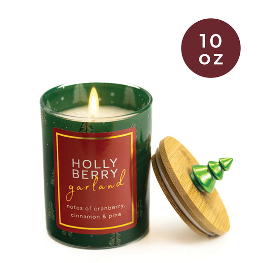 Holly Berry Garland - Seasonal Candle