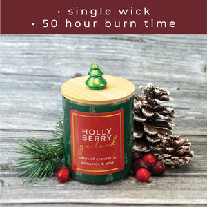 Holly Berry Garland - Seasonal Candle