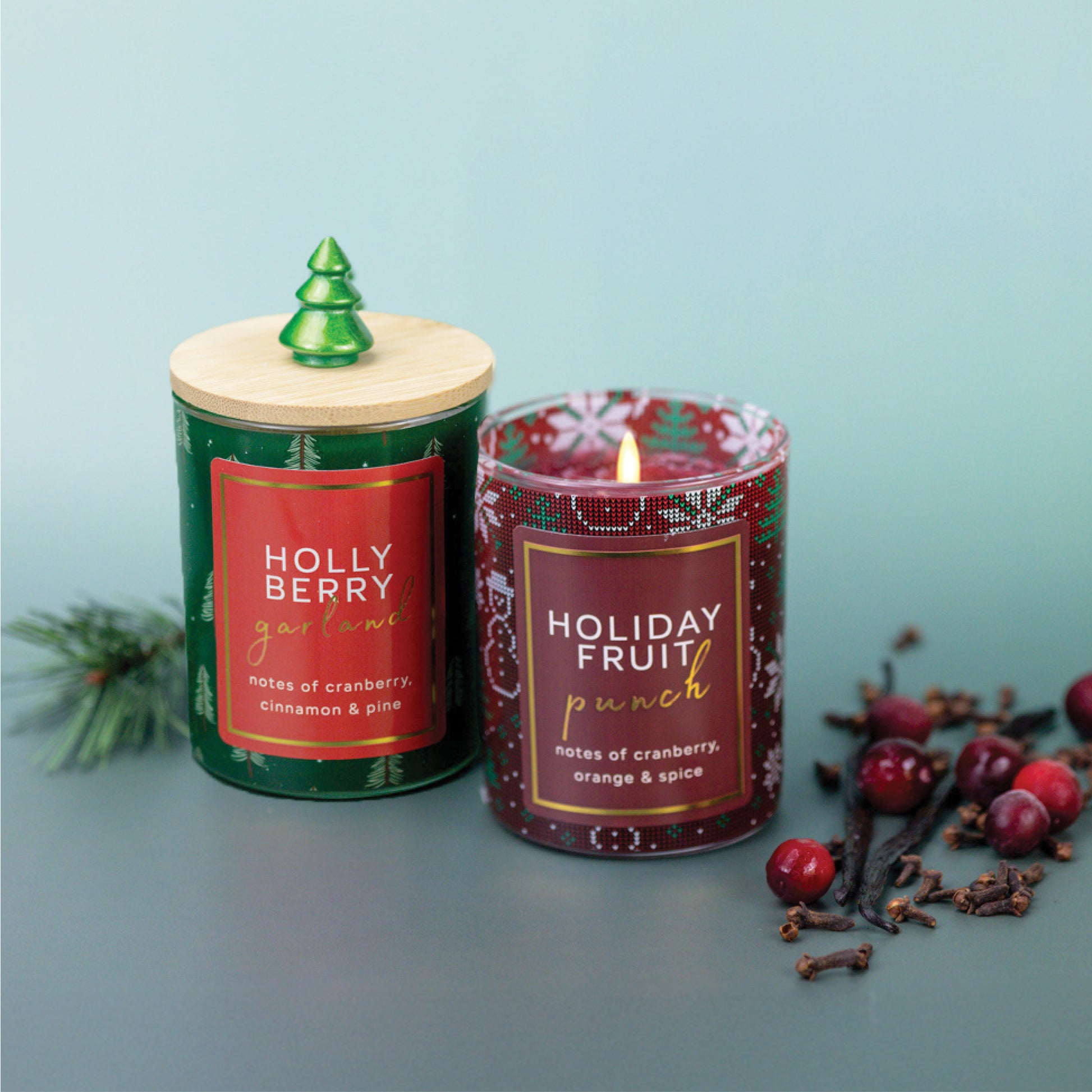 Holly Berry Garland - Seasonal Candle