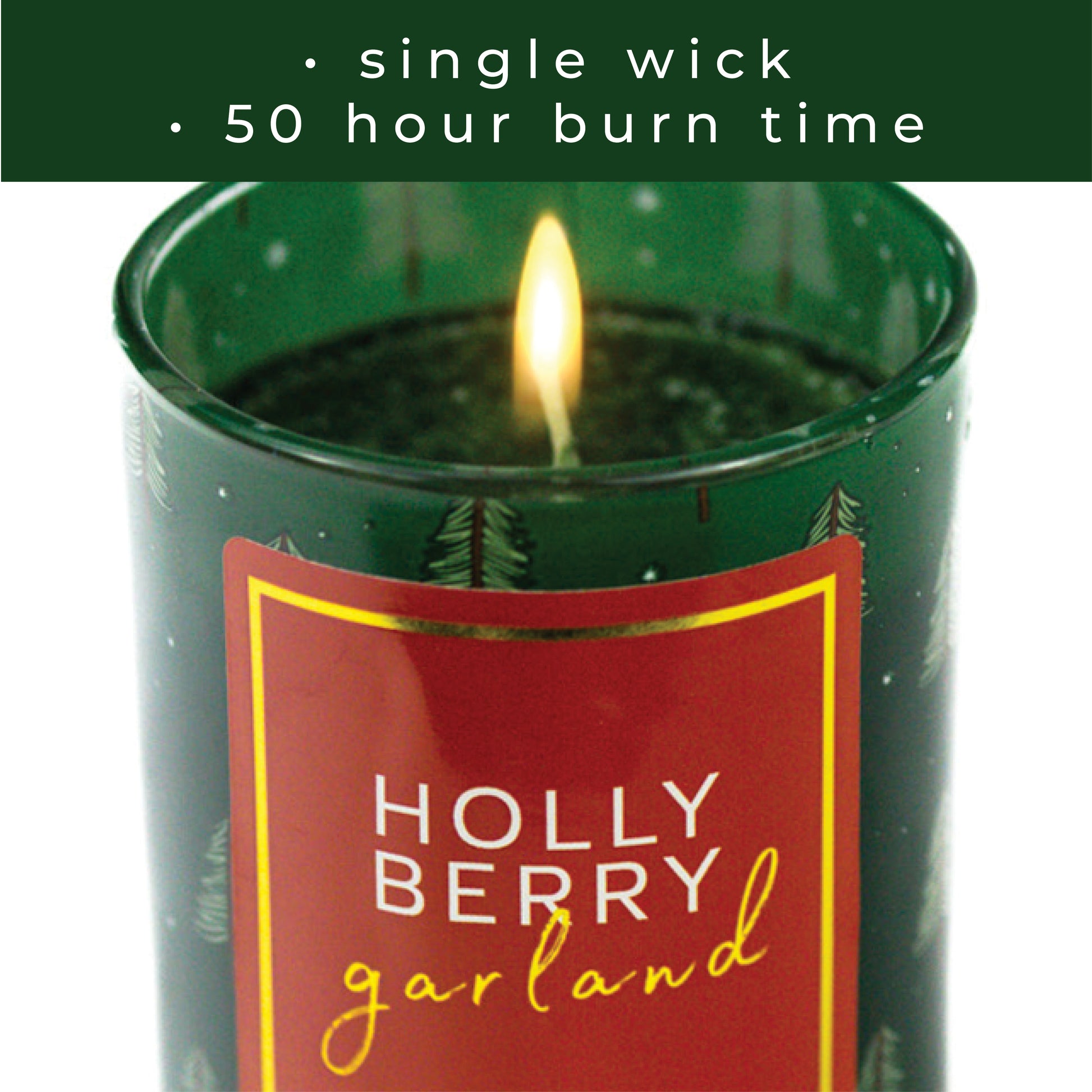 Holly Berry Garland - Seasonal Candle