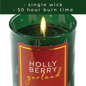 Holly Berry Garland - Seasonal Candle