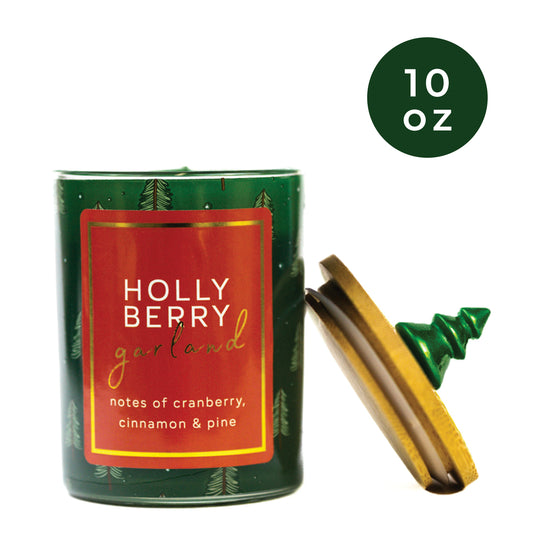 Holly Berry Garland - Seasonal Candle