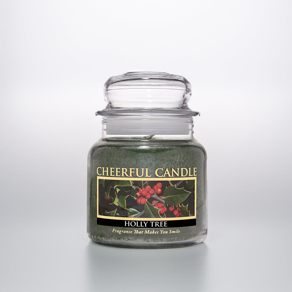 Holly Tree Scented Candle -16 oz, Double Wick, Cheerful Candle