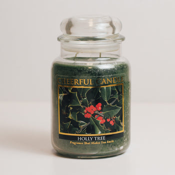 Holly Tree - 24 oz Cheerful Candle