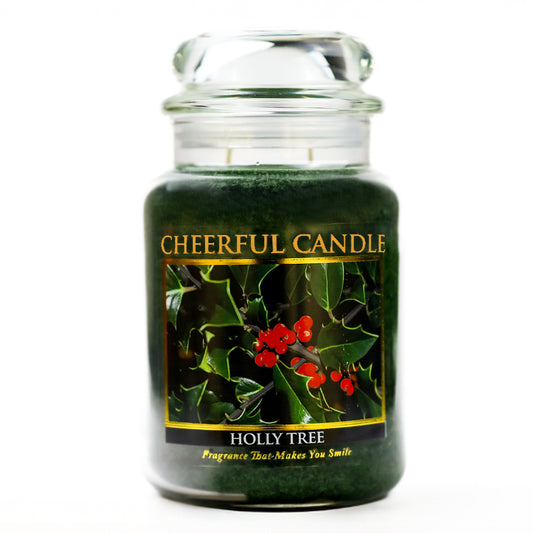 Holly Tree - 24 oz Cheerful Candle