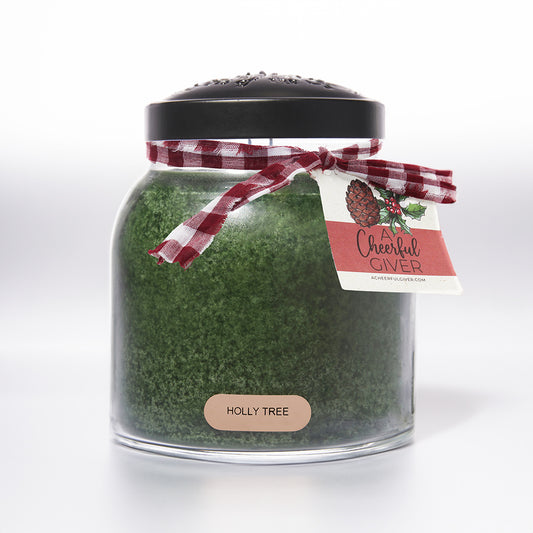 Holly Tree Scented Candle - 34 oz, Double Wick, Papa Jar