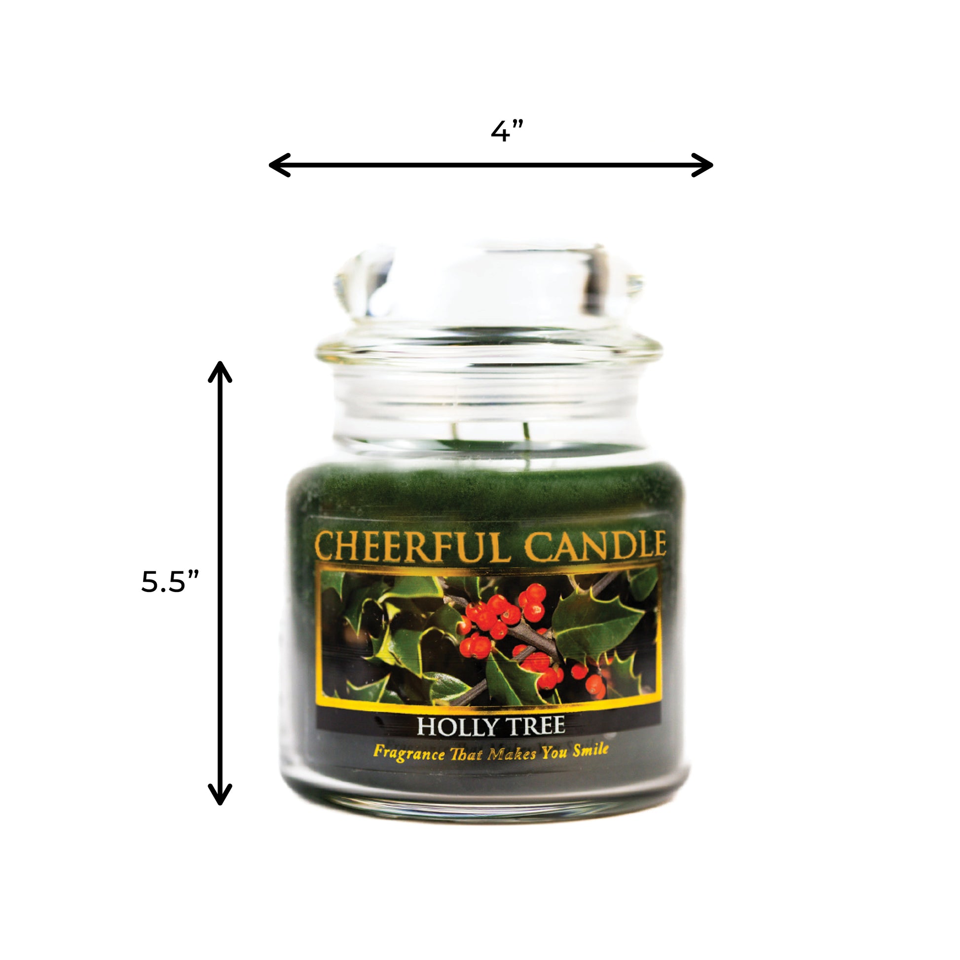 Holly Tree - 16 oz Cheerful Candle