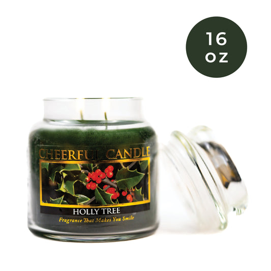 Holly Tree - 16 oz Cheerful Candle