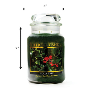 Holly Tree - 24 oz Cheerful Candle